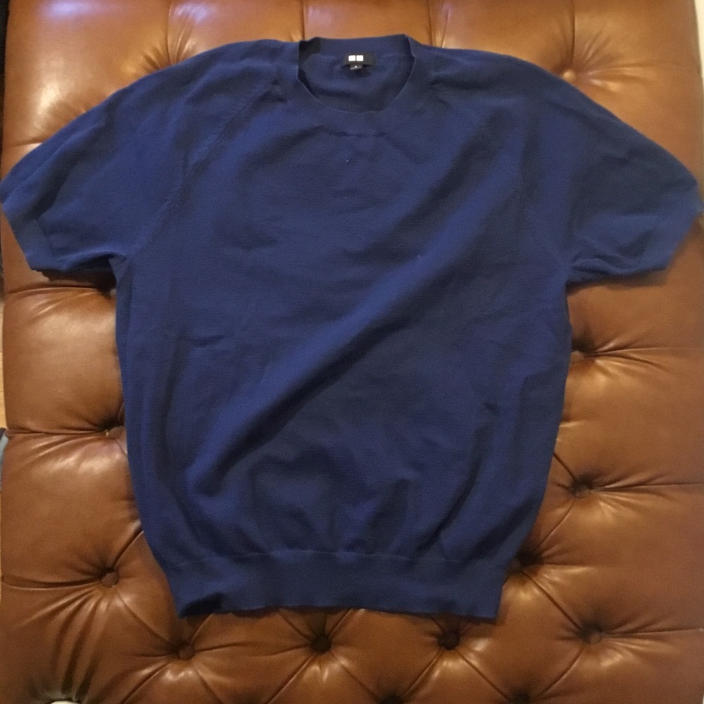 Uniqlo Men's Deep Blue Crewneck Sweater